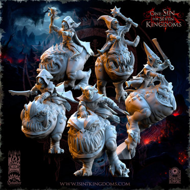 The Beholder Miniatures - Gobelins - Chevaucheurs de Kavehorrors