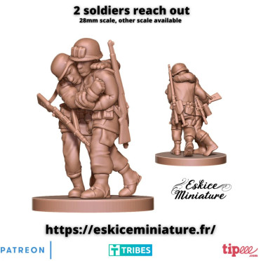 Série limitée, 2 soldats ennemis s'entraident - Fichiers 3D