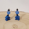 Meeple and dice earrings 1