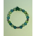 Meeple and glass bead bracelet 2