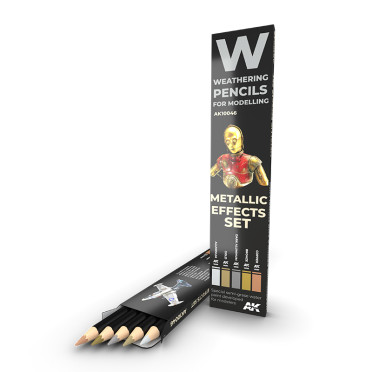 Weathering Pencils - Metallics: Effect Set