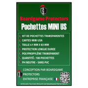 100 Pochettes Mini USA 41x63mm | Boardgame Protectors