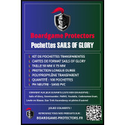 100 Sails of Glory Card Sleeves 50x75mm | Boardgame Protectors