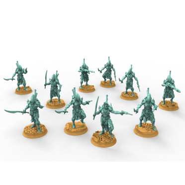 Space Elves - x10 Primeval Assault Troops - Fantasy Cult Miniatures