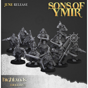 Highlands Miniatures - Sons of Ymir - Dwarf Pirates x15