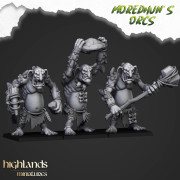 Highlands Miniatures - Moredhun's Orcs - Cave Trolls x3