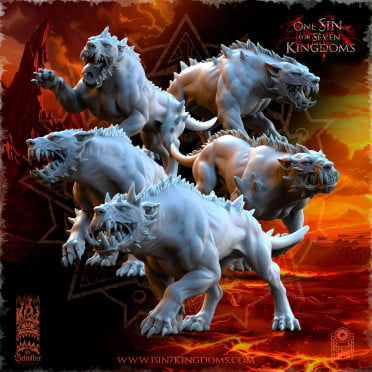 The Beholder Miniatures - Royaumes de la Ruine - Hellhounds