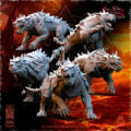 Beholder Miniatures - Realms of Ruins - Hellhounds with Armor 6