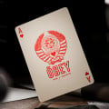 Cartes à jouer Theory11 - Obey Rouge 2