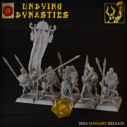 Titan Forge - Undying Dynasties - Sand Skeletons Lance & Bouclier avec EMC