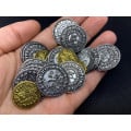 15th-Century Replica Metal Coins for Pax: Renaissance – Set of 36 Durable Zinc Alloy Coins in Silver and Gold 6