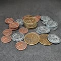 Set of generic metal coins of value 1, 5, 10 for board games 3