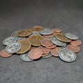 Set of generic metal coins of value 1, 5, 10 for board games 7