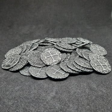 Pirate antique silver metal coins for board games / role-play games