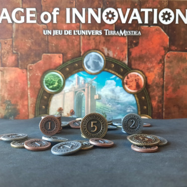 Terra Mystica / Age of Innovation - Ensemble de pièces en métal compatibles