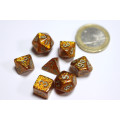 Glitter Mini-Polyhedral Ruby Red/gold 7-Die Set 0