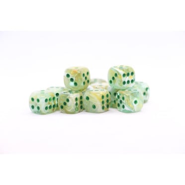 Set de 36 Dés 6 Faces Marble Couleur Vert et Vert Foncé