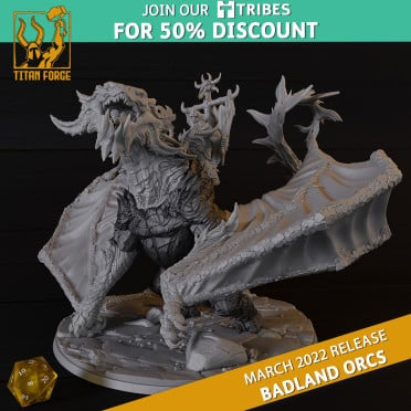 Titan Forge - Badland's Orcs - Lord Sur Wyvern