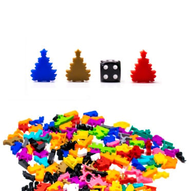 5PCS Christmas Tree Meeple Figures