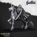 Highlands Miniatures - Gallia - Lady Of Gallia on horse 0