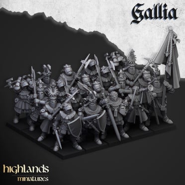 Highlands Miniatures - Gallia - Knights of Gallia on Foot