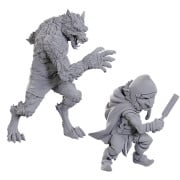 Critical Role Unpainted Miniatures: Chetney Pock O'Pea & Werewolf