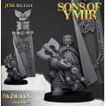 Highlands Miniatures - Sons Of Ymir - Dwarf Lord with Battle Banner 0