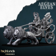 Highlands Miniatures - Aegean Elves - Nemean Lions Chariot