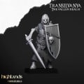 Highlands Miniatures - Transilvanya - Skeletal Guard Sword & Shield with EMC 2