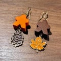 Autumn meeples, earrings 1