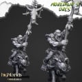 Highlands Miniatures - Moredhun's Orcs - Mounted Cave Orcs on Board  With EMC 4