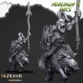 Highlands Miniatures - Moredhun's Orcs - Mounted Cave Orcs on Board  With EMC 5