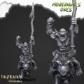 Highlands Miniatures - Moredhun's Orcs - Mounted Cave Orcs on Board  With EMC 13