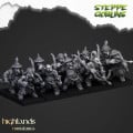 Highlands Miniatures - Steppe Goblins -  Steppe Goblin with bows & EMC 5