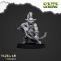 Highlands Miniatures - Steppe Goblins -  Steppe Goblin with bows & EMC 7