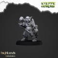 Highlands Miniatures - Steppe Goblins -  Steppe Goblin with bows & EMC 8