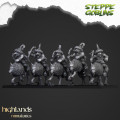 Highlands Miniatures - Steppe Goblins - Mounted Steppe Goblins with Bow & EMC 4