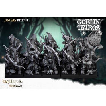 Highlands Miniatures - Swamp Goblins - Swamp Goblin with Bows & EMC