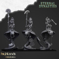 Highlands Miniatures - Eternal Dynasties - Mounted Ancient Guard on Great Snakes with EMC 4