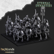 Highlands Miniatures - Eternal Dynasties - Ancient Skeletal Cavalry with Bows & EMC