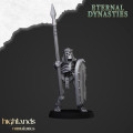 Highlands Miniatures - Eternal Dynasties - Ancient Skeletons with Spears & EMC 6