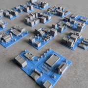 Cities Skylines - 3D Commercial Area Tiles Pack