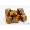 Set de 12 Dés 6 Faces Chessex : Glitter Gold/Silver 0