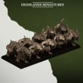 Highlands Miniatures - Sewer Vermin - Sewer Rats with Weapons, Shield & EMC 3