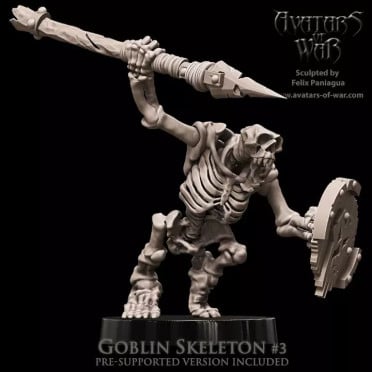 Avatars Of War - Undead - Skeleton Goblin Spearman