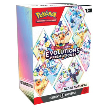 Pokémon : Écarlate et Violet – Évolutions Prismatiques - Bundle - 6 boosters