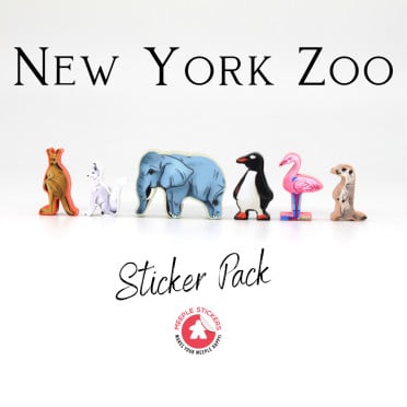 New York Zoo - Set d'autocollants