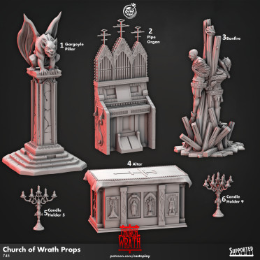 Cast n Play - Church of Wrath - Props