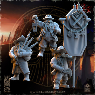 The Beholder Miniatures - Dwarfs - Commanding Miners
