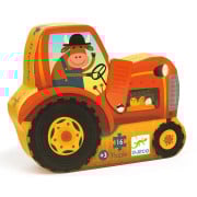 Puzzle Silhouette - Le Tracteur - 16 pièces